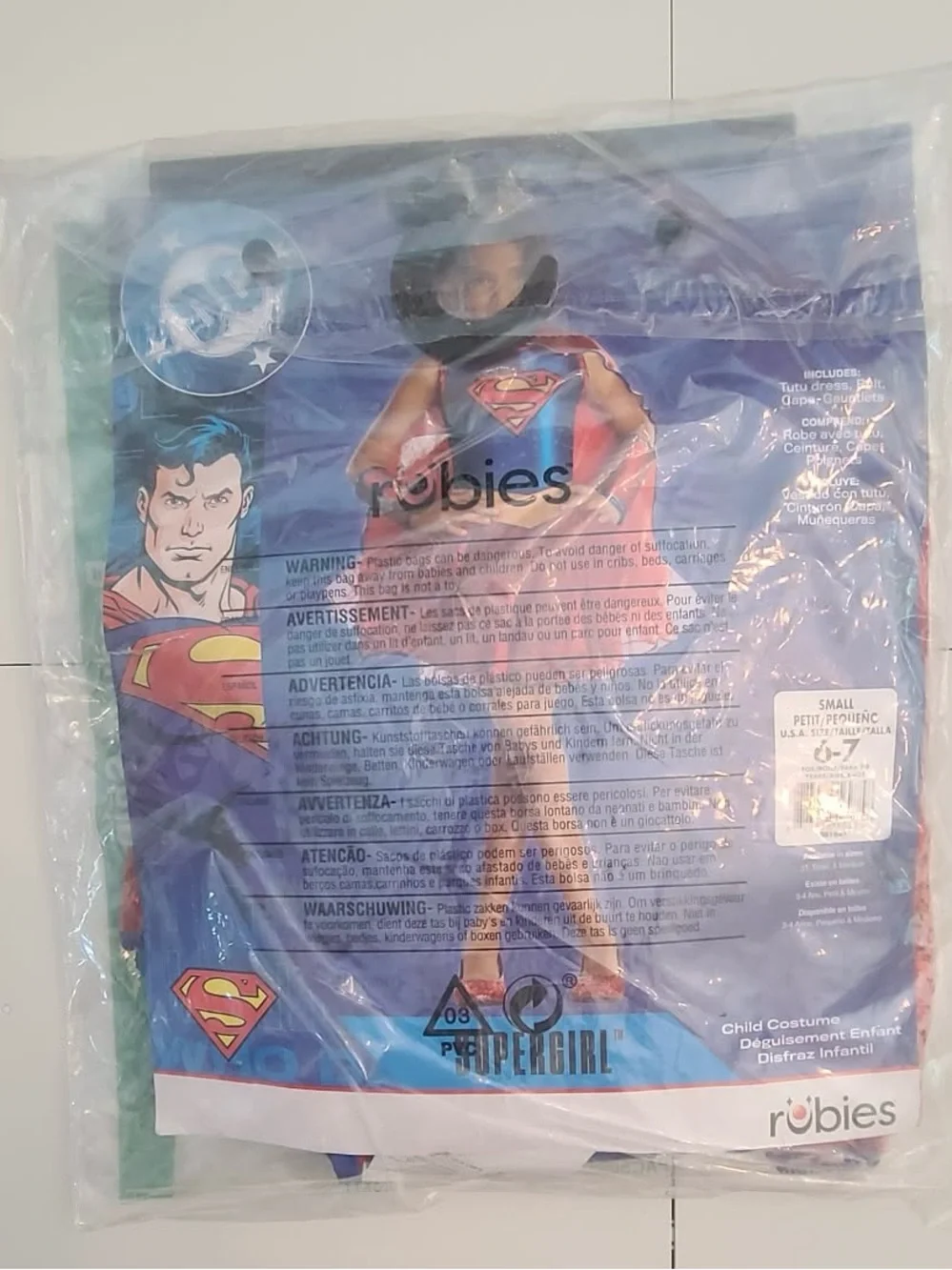 Rubie's Supergirl Sparkle Costume - size 6-7